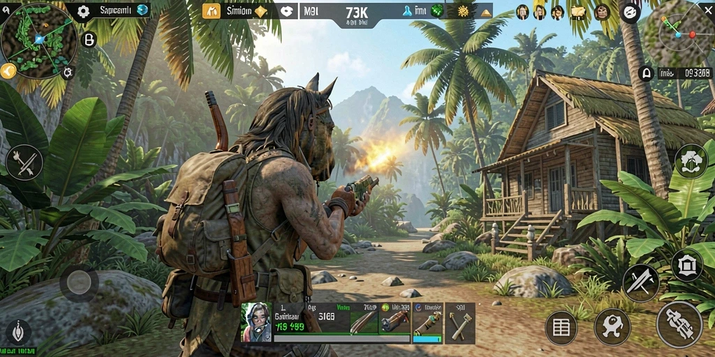 Tampilan gameplay unik dalam dunia simulasi 73K.