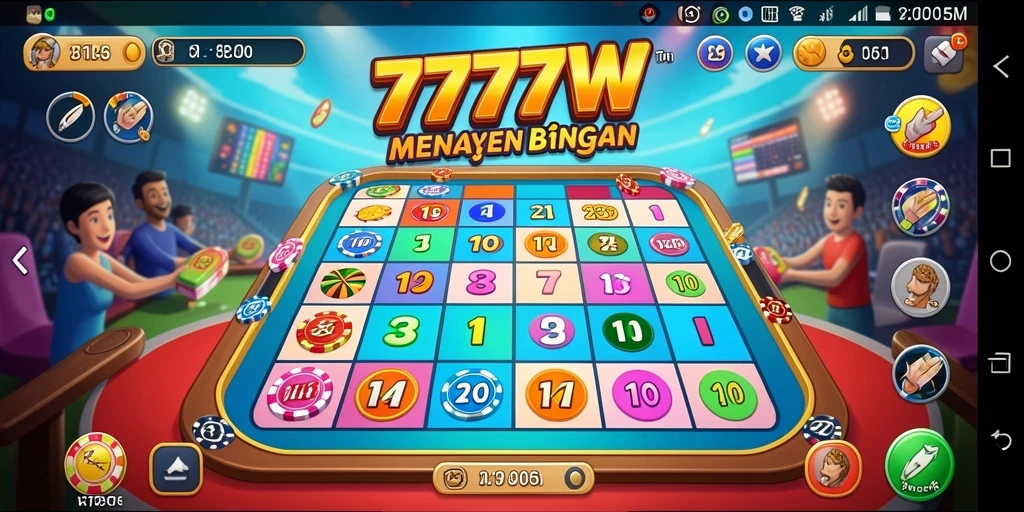Screenshot gameplay 7777W dengan desain yang menghibur.