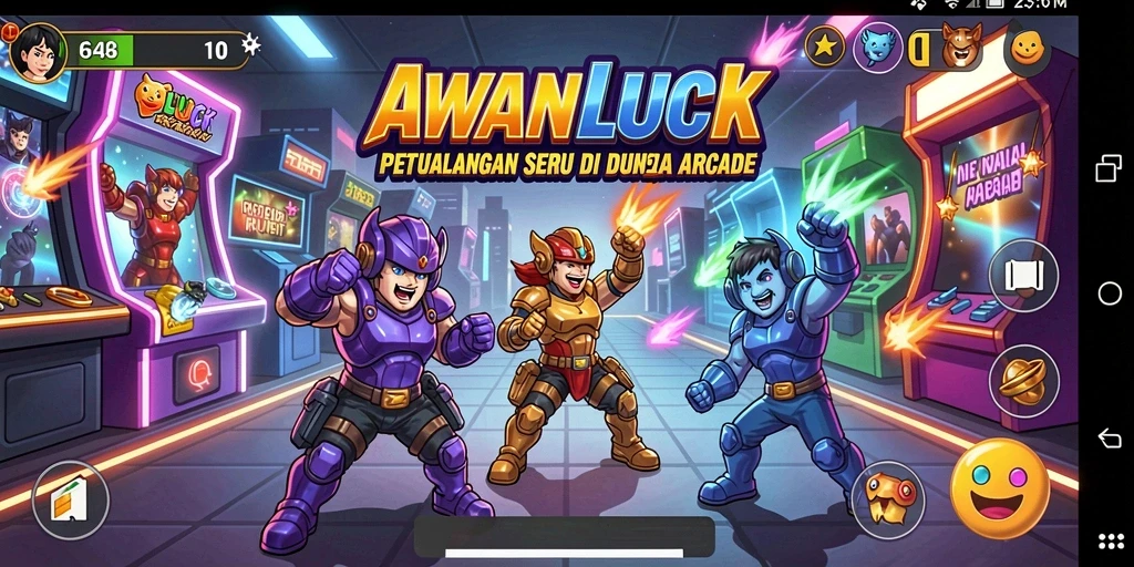 Tampilan gameplay seru dari AWANLUCK dengan berbagai tantangan menarik.