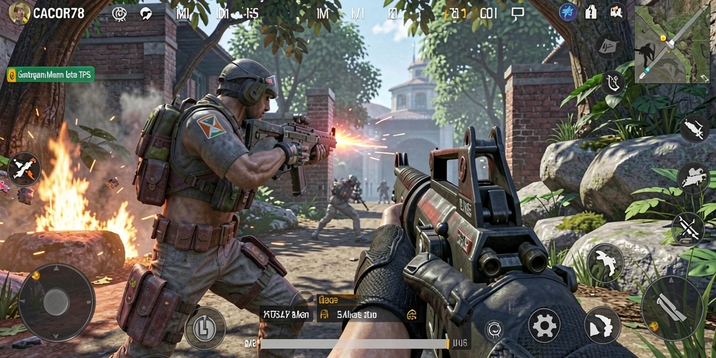 Gameplay mendebarkan dalam pertempuran TPS di CACOR78.