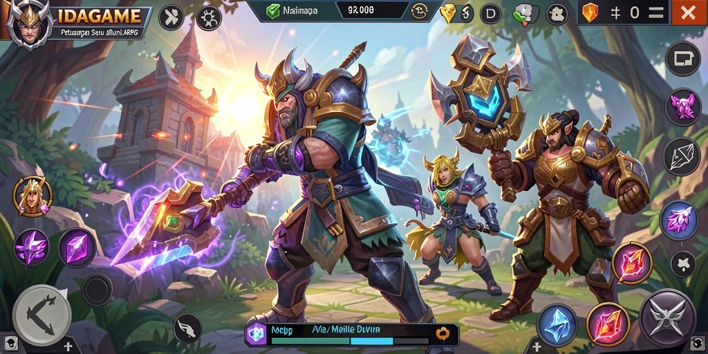 Tangkapan layar menunjukkan aksi seru dalam permainan ARPG IDAGAME.