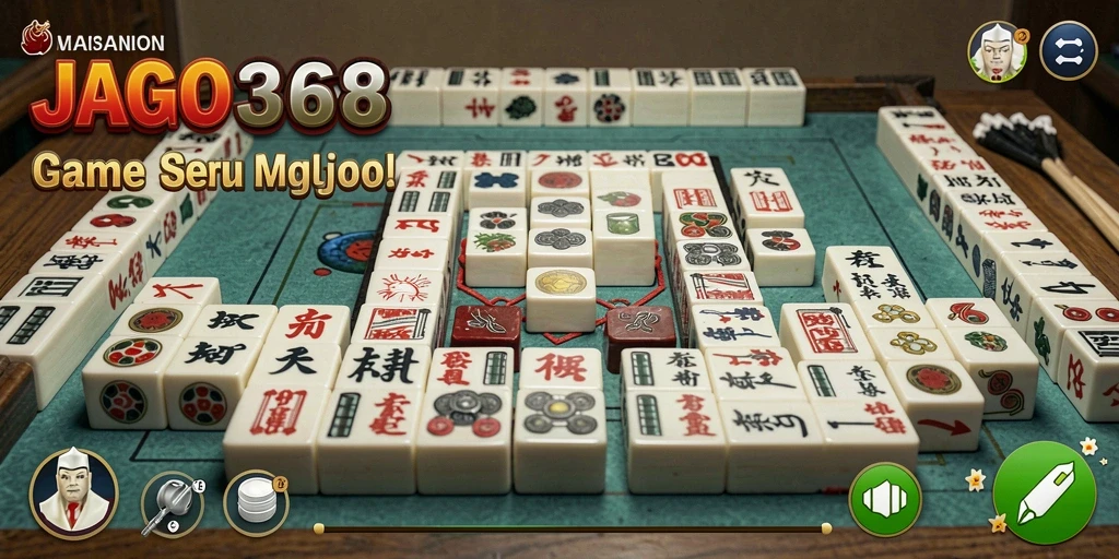 Tampilan gameplay menarik JAGO368 dalam permainan Mahjong.
