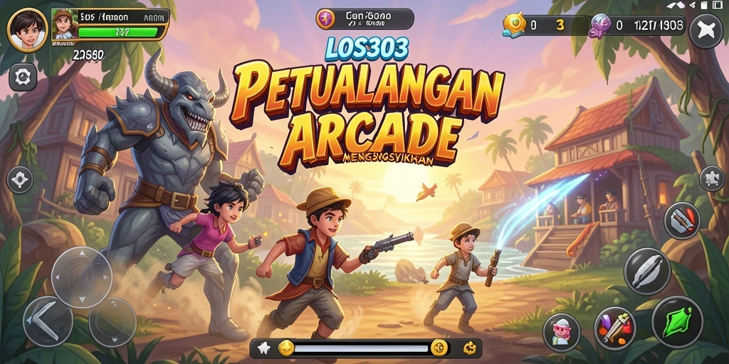 Screenshot gameplay LOS303 menunjukkan aksi seru dalam level arcade.