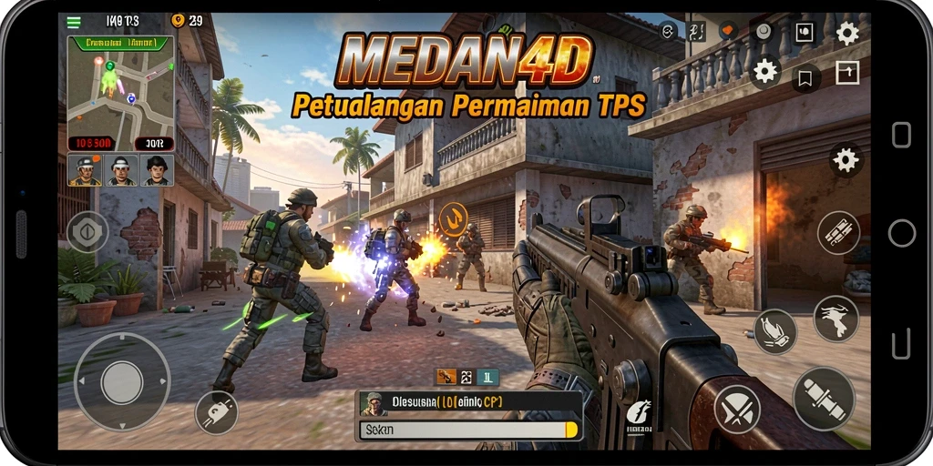 Tampilan gameplay seru dalam MEDAN4D dengan aksi tembak-menembak yang mendebarkan.