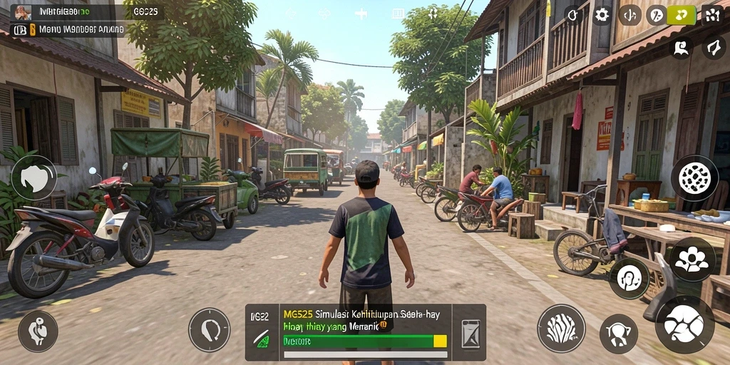 Tampilan gameplay MG525 yang menakjubkan di dunia simulasi.