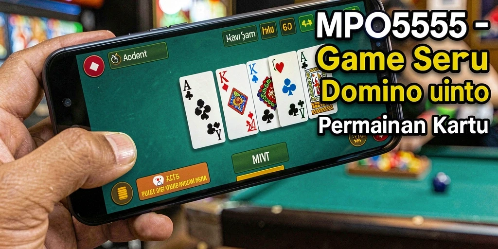 Screenshot MPO555 menampilkan gameplay domino yang seru.
