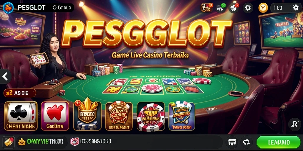 Tampilan gameplay PESGSLOT yang menawan dan interaktif di Live Casino.