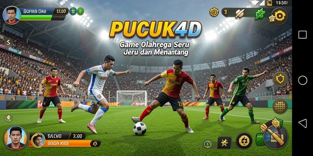 Screenshot gameplay PUCUK4D menampilkan aksi seru dalam pertandingan olahraga.