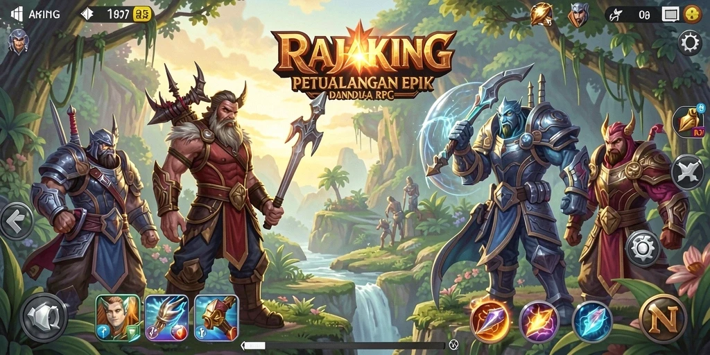 Screenshot gameplay RAJAKING yang menampilkan aksi seru dalam RPG.