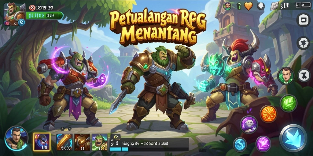 Tangkapan layar menampilkan aksi mendebarkan dalam SLOT39 dengan karakter yang berjuang melawan monster.
