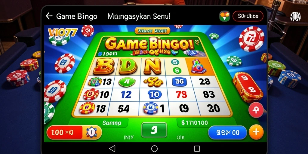 Tampilan gameplay seru dalam aplikasi Bingo VIO77.