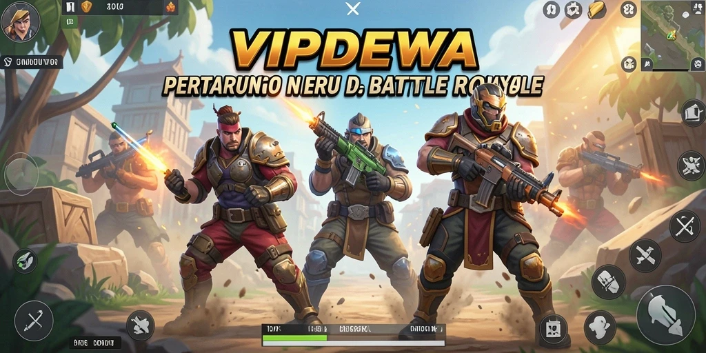 Screenshot utama dari gameplay Battle Royale yang menegangkan.