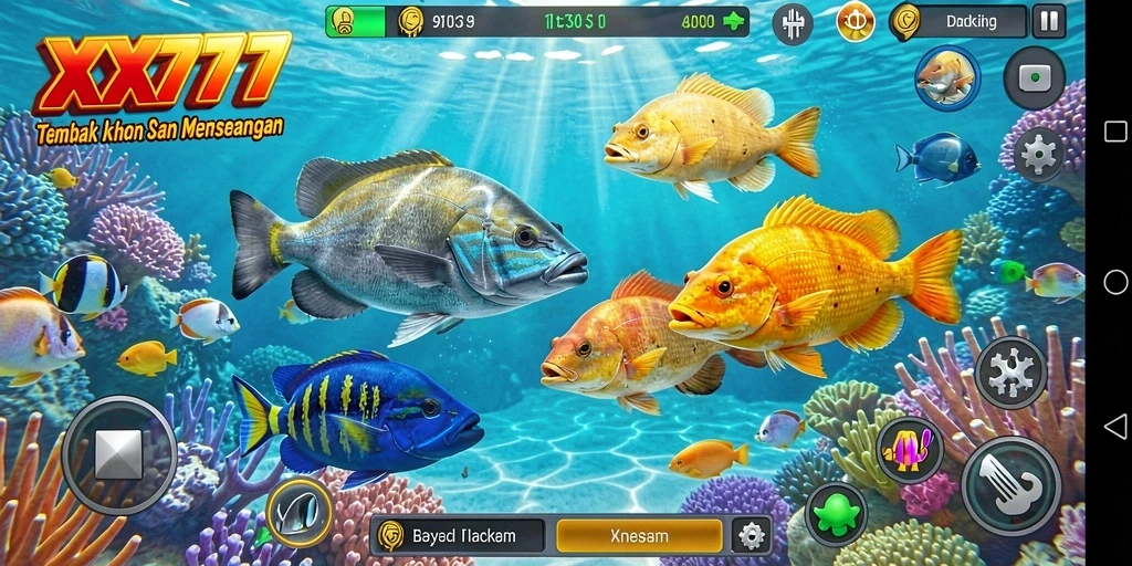 Gameplay seru dalam Tembak Ikan XXX777 yang penuh warna.